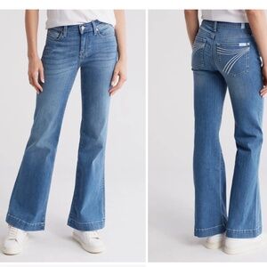 7 For All Mankind Tailorless Dojo Slim Evolution Ideal Flare Jeans Size 32
